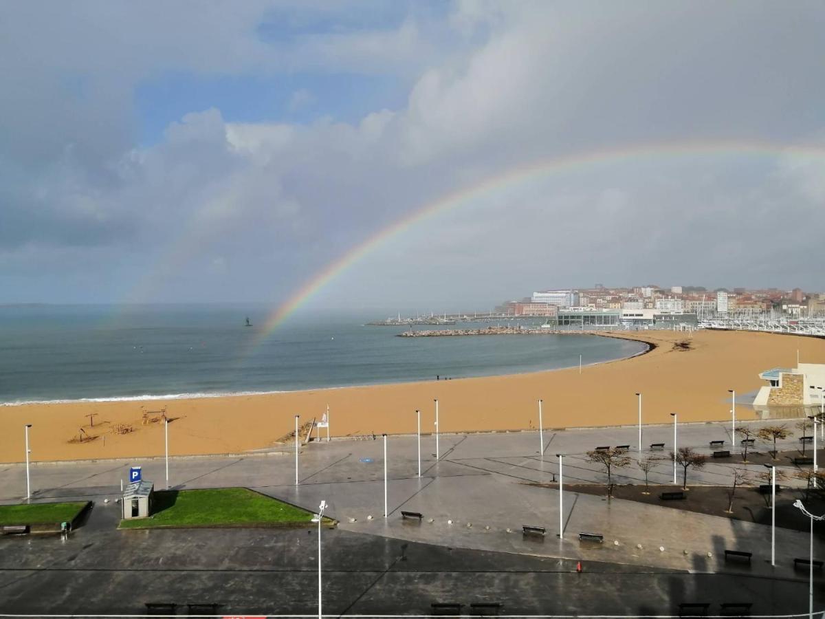 El Sexto De La Playa + Parking Gratis Apartman Gijón Kültér fotó